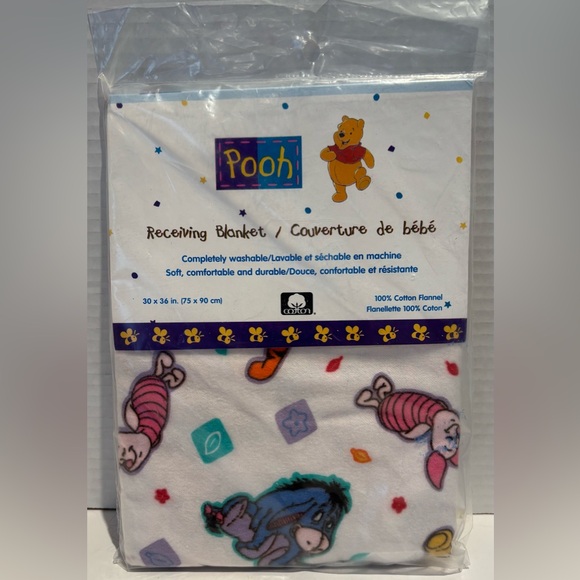 Disney Other - Vintage Y2K Winnie The Pooh Disney Baby Receiving Blanket 30" X 36" New Sealed